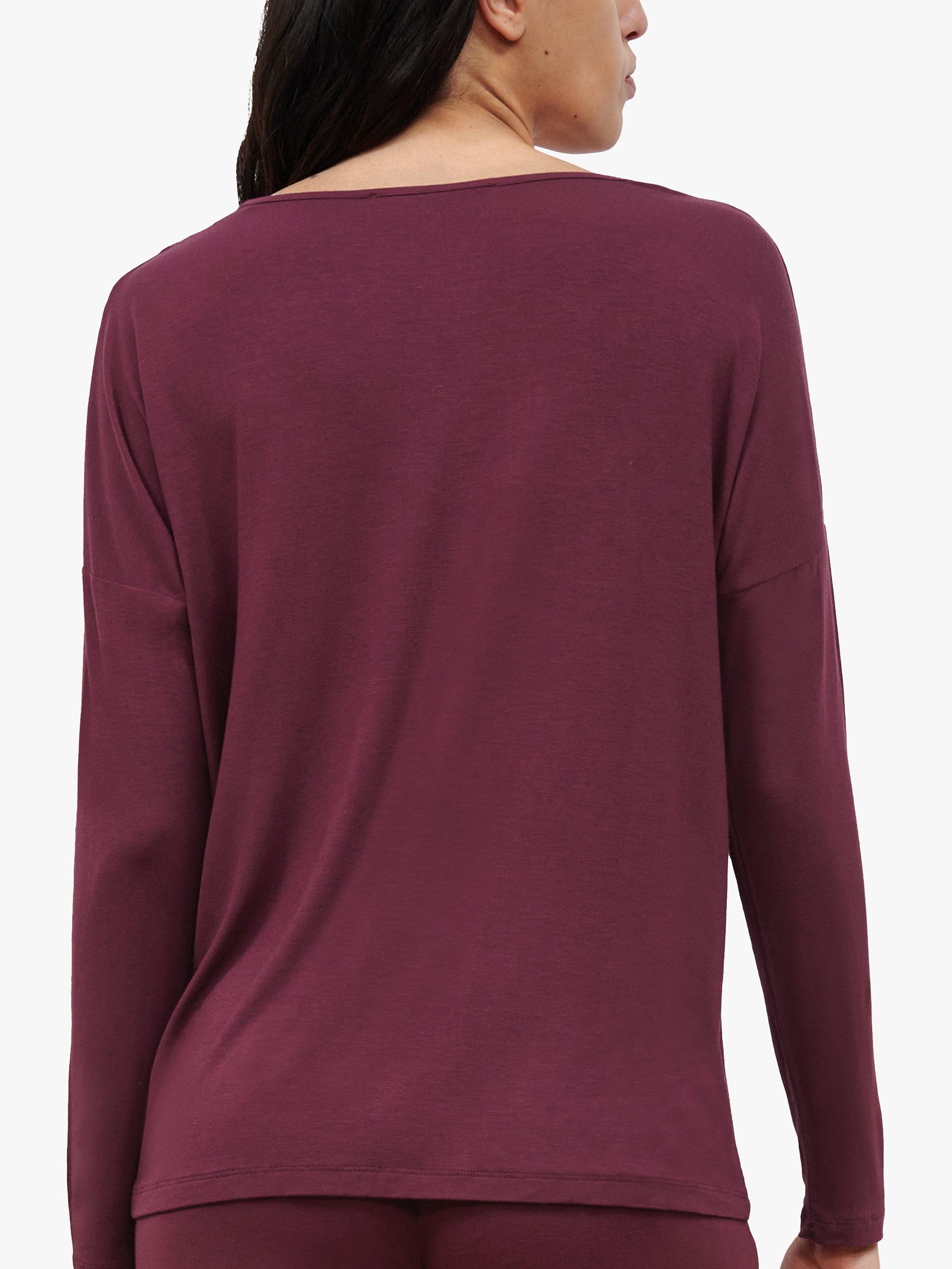 Femilet Jazz Long Sleeve Loungewear Top, Port, L