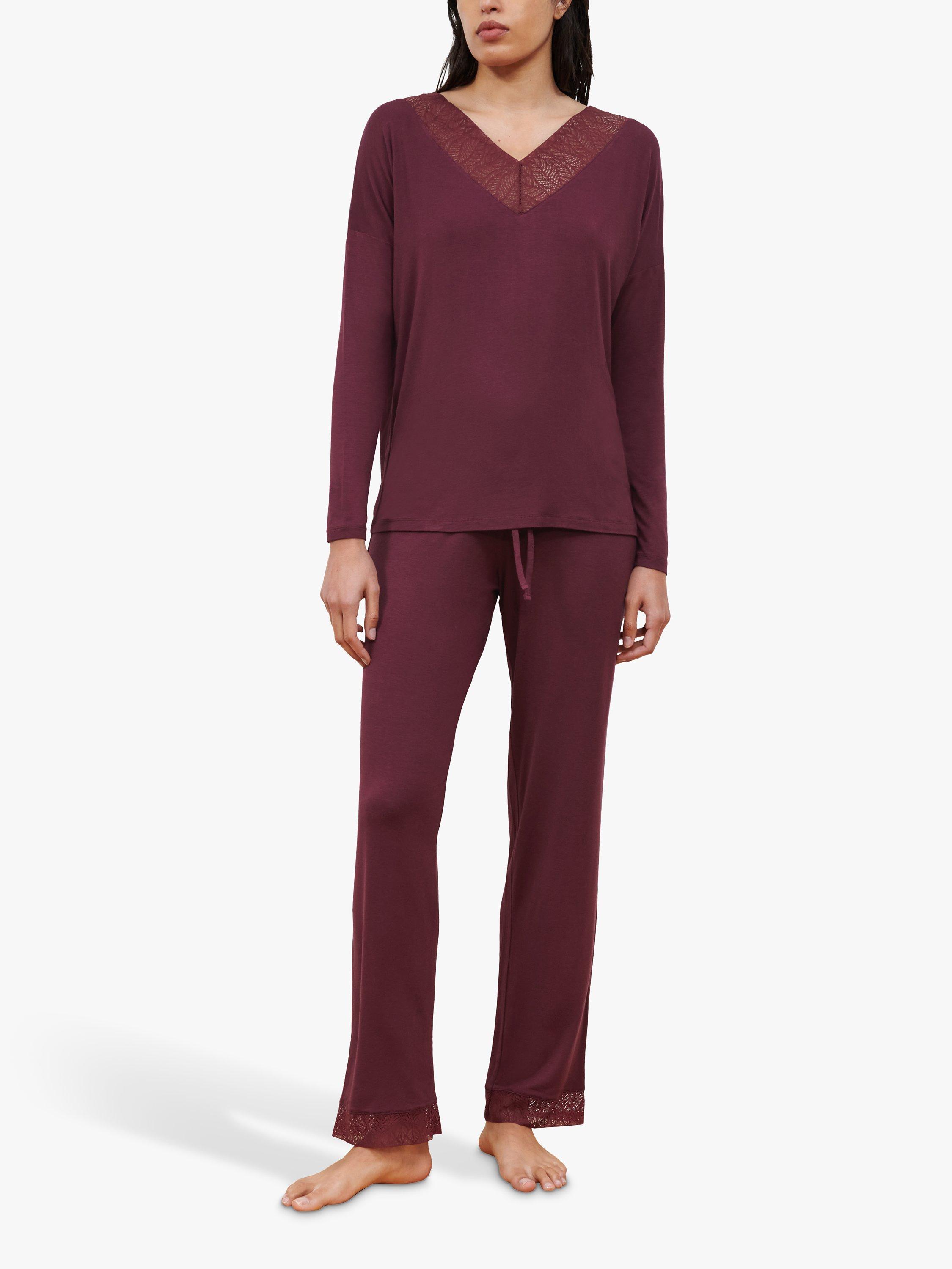 Femilet Jazz Long Sleeve Loungewear Top, Port, L