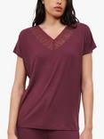 Femilet Jazz Short Sleeve Lounge Top, Port