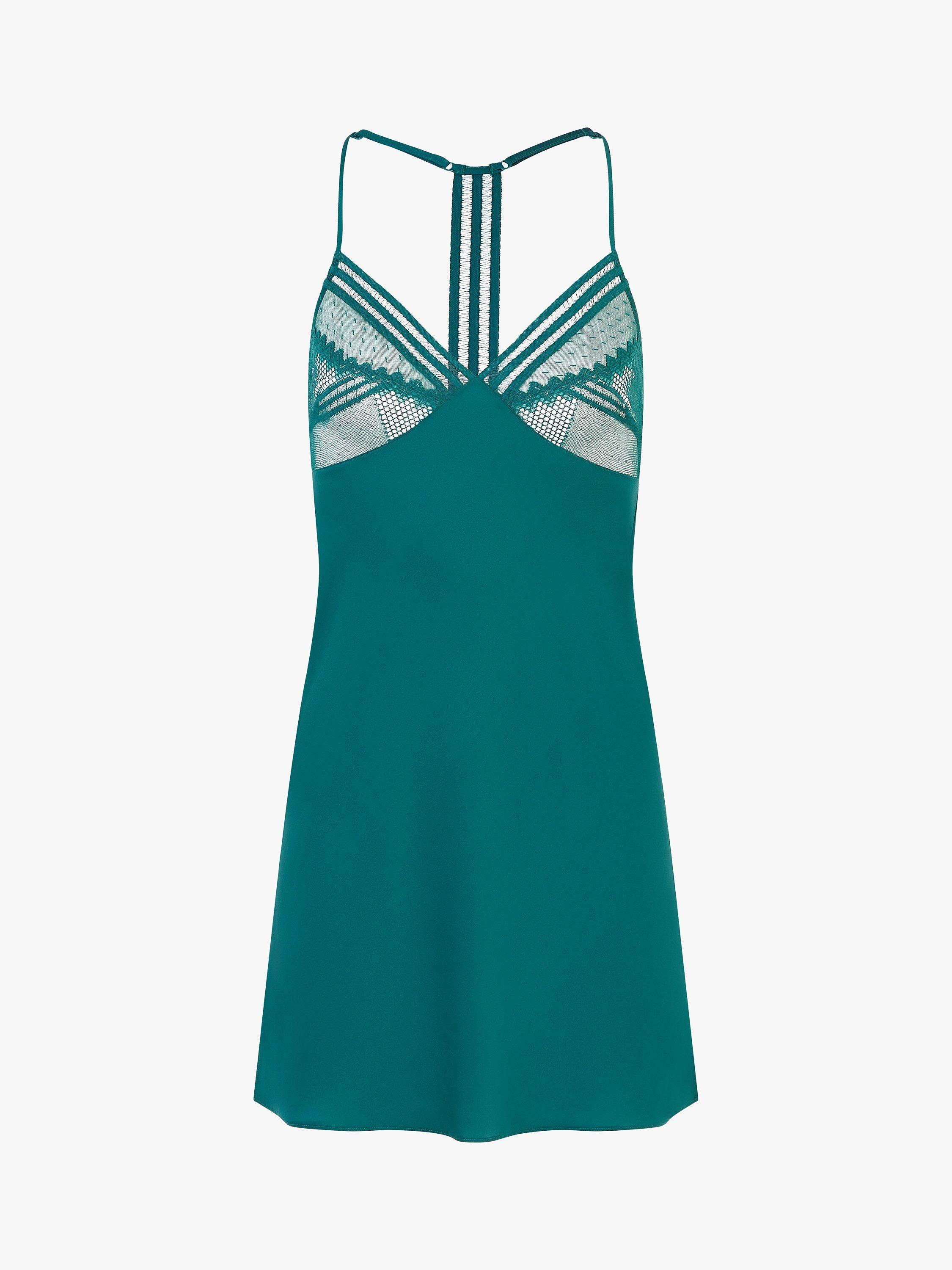 Product image 4 of 4, which shows Passionata Rodeo Cami Nightdress, Oriental Green, S