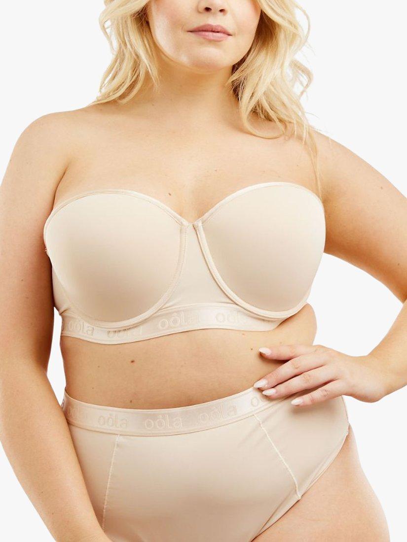 Product image 2 of 6, which shows Oola Lingerie Moulded Padded Strapless Multiway Bra, Latte, 38D