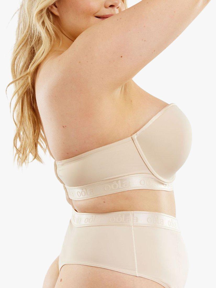 Product image 4 of 6, which shows Oola Lingerie Moulded Padded Strapless Multiway Bra, Latte, 38D