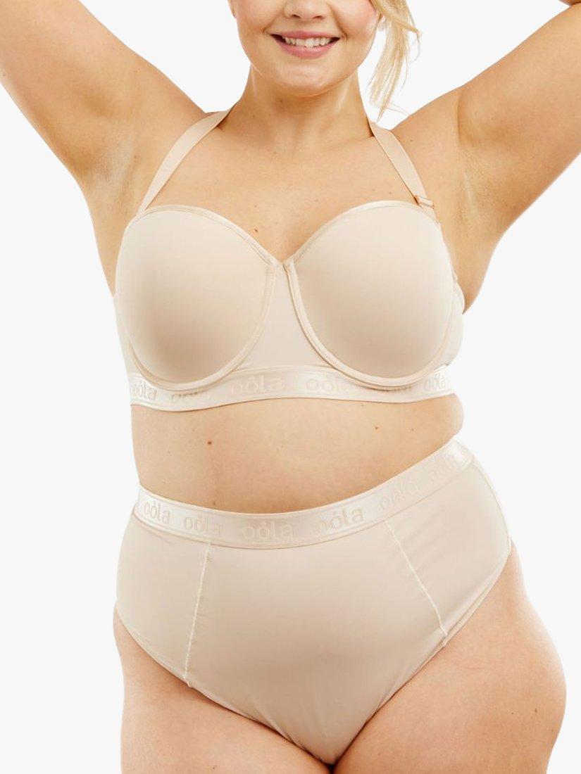Product image 5 of 6, which shows Oola Lingerie Moulded Padded Strapless Multiway Bra, Latte, 38D