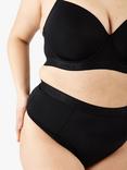 Oola Lingerie Control High Waisted Thong, Black