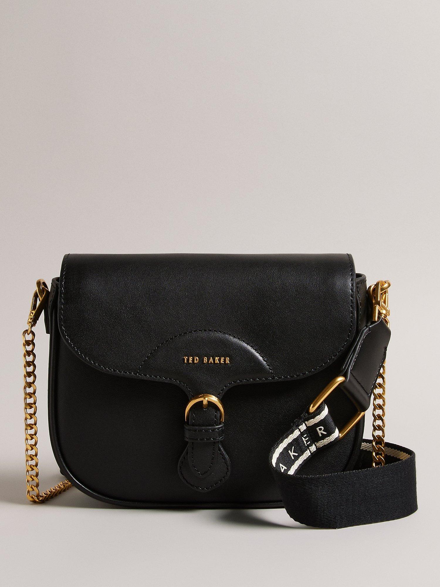 Ted Baker Esia Leather Cross Body Saddle Bag Black One Size