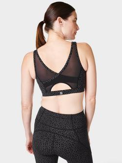 Sweaty Betty Icon Training Sports Bra - view 2, Grey Sb Slot Print