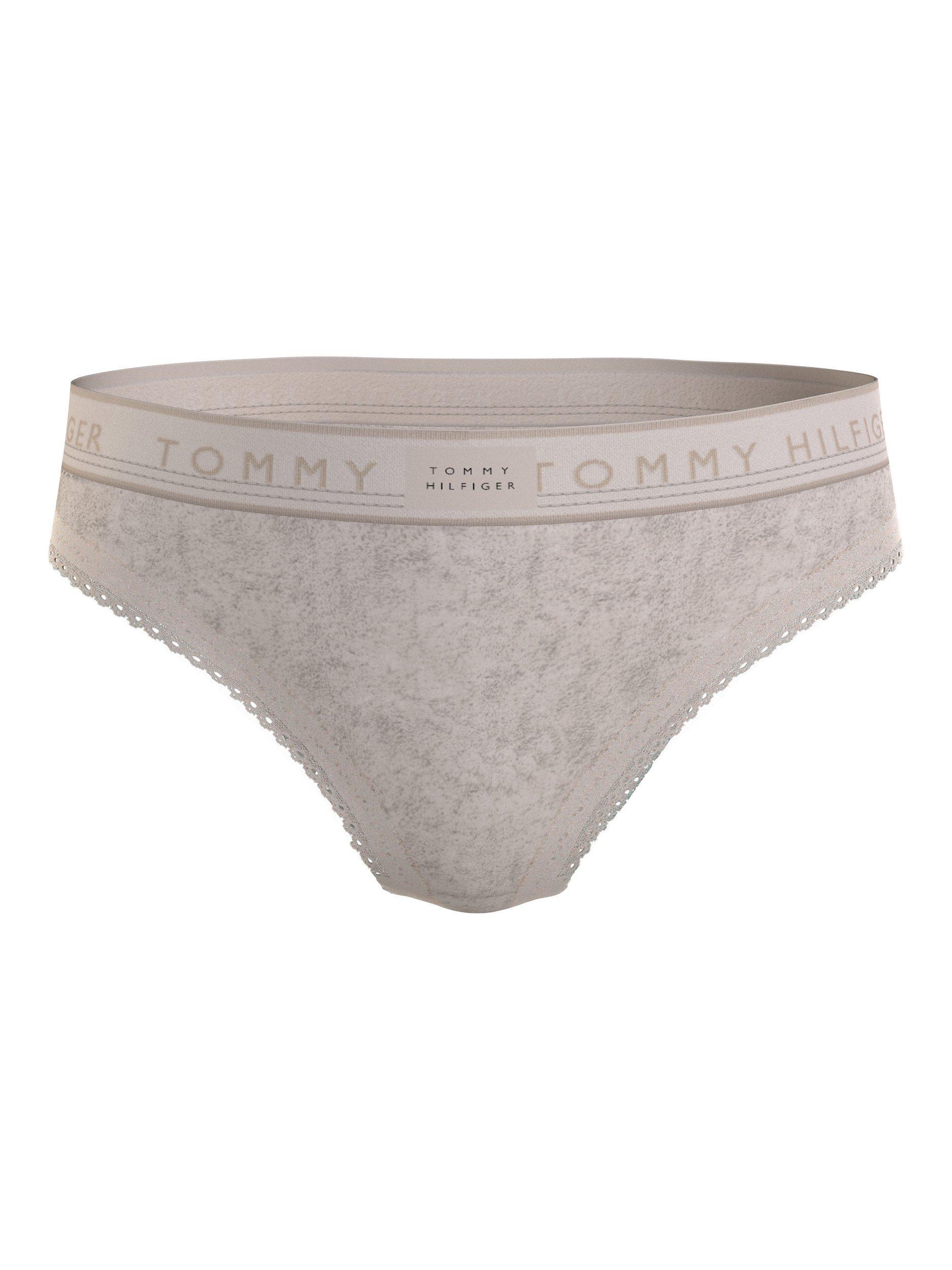 Tommy Hilfiger Lace Velour Bikini Brief, Cashmere Creme