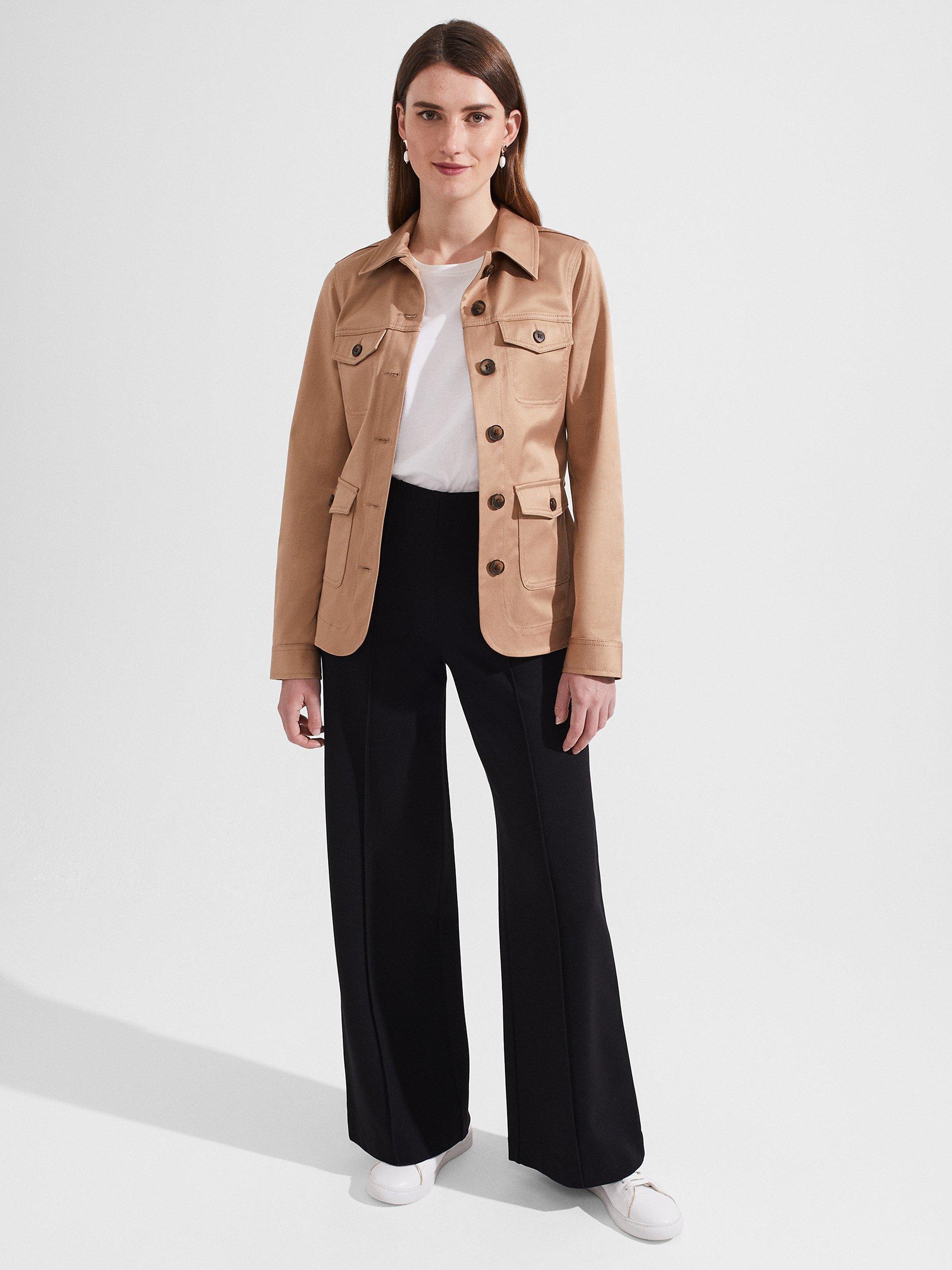 Hobbs Livi Belted Short Trench Coat Camel