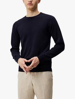 J.Lindeberg Lyle Merino Wool Crew Jumper, Navy