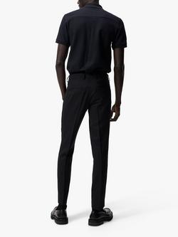 J.Lindeberg Pique Polo Shirt - view 2, Black