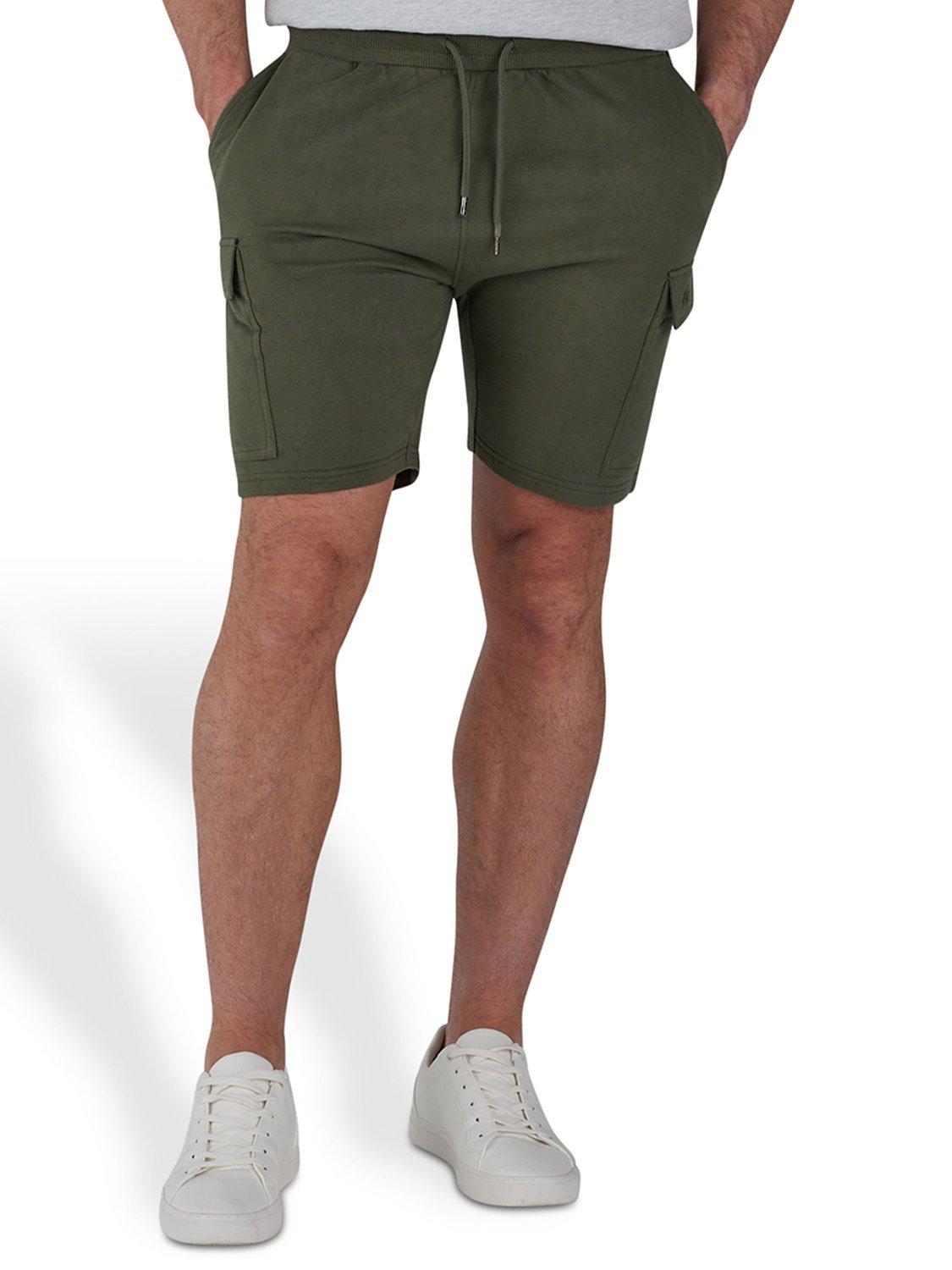 Product image 1 of 6, which shows Raging Bull Stretch Waist Cargo Shorts, Green, S