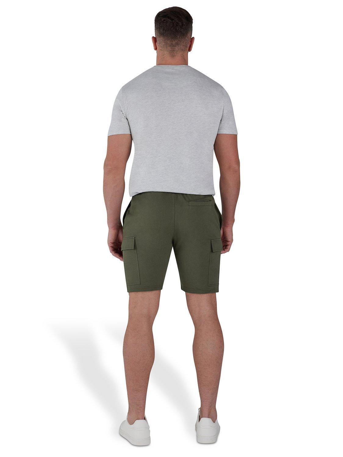 Product image 4 of 6, which shows Raging Bull Stretch Waist Cargo Shorts, Green, S