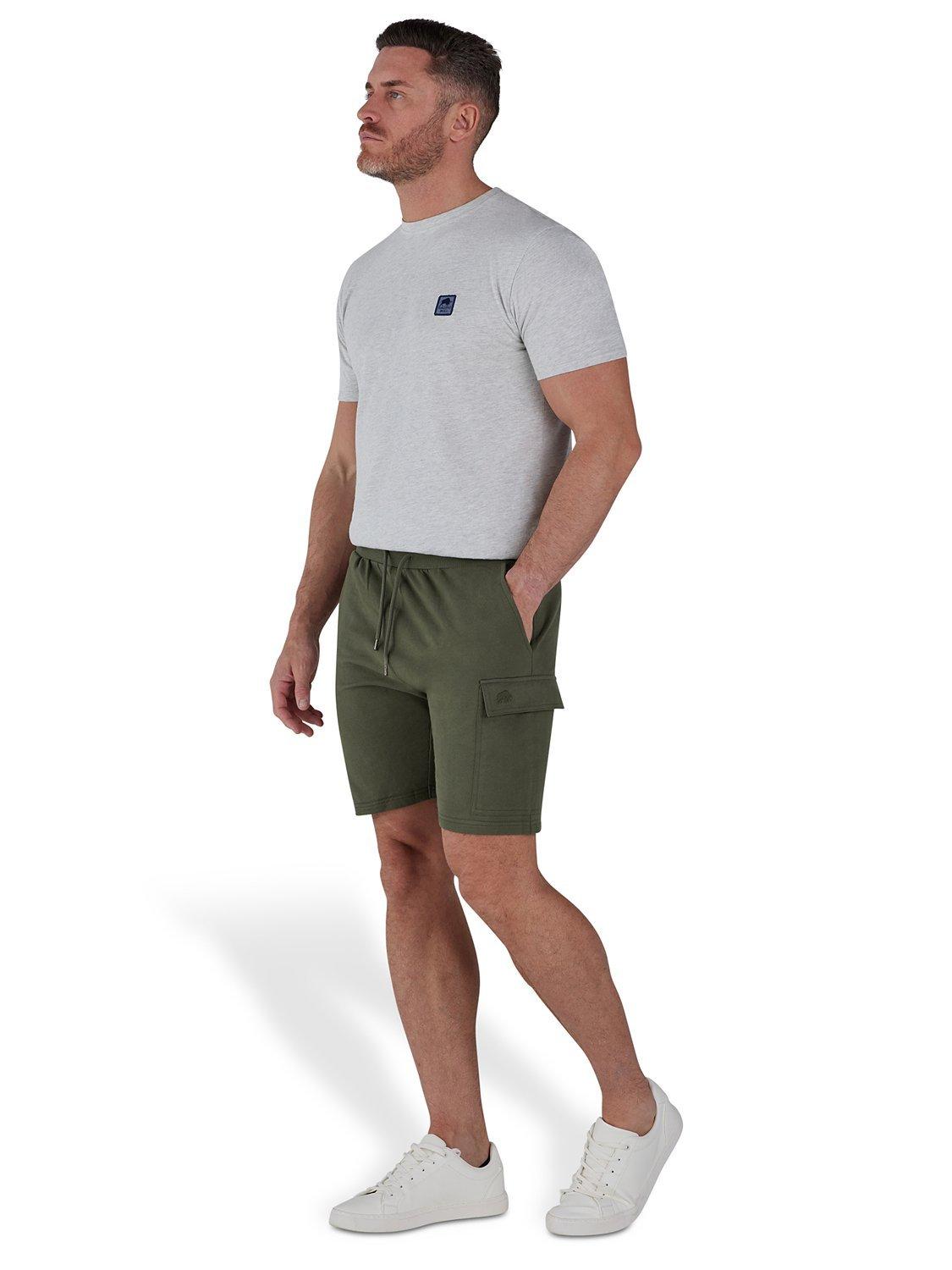 Product image 6 of 6, which shows Raging Bull Stretch Waist Cargo Shorts, Green, S