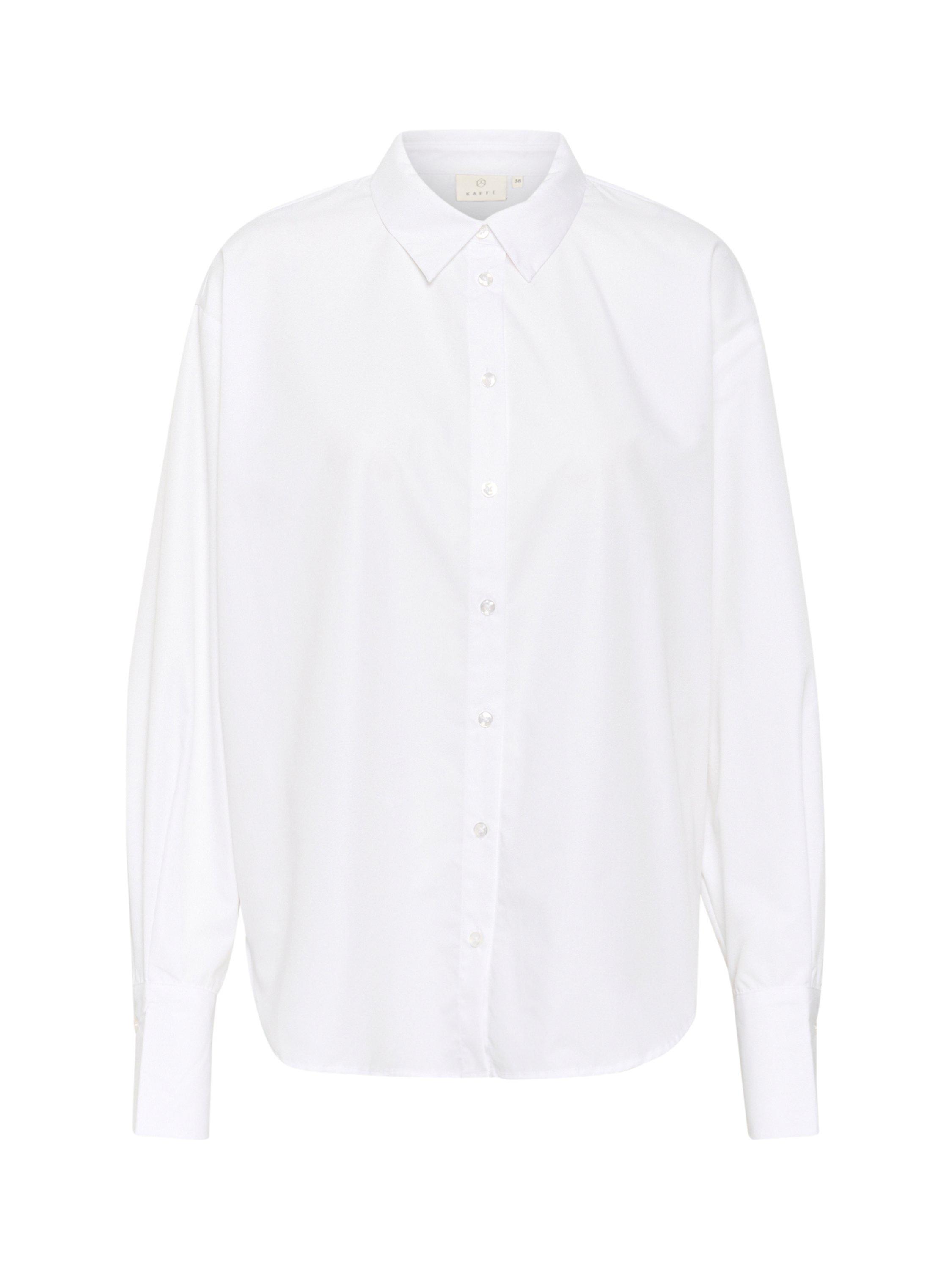 KAFFE Anne Mai Casual Fit Button Up Shirt, Optical White