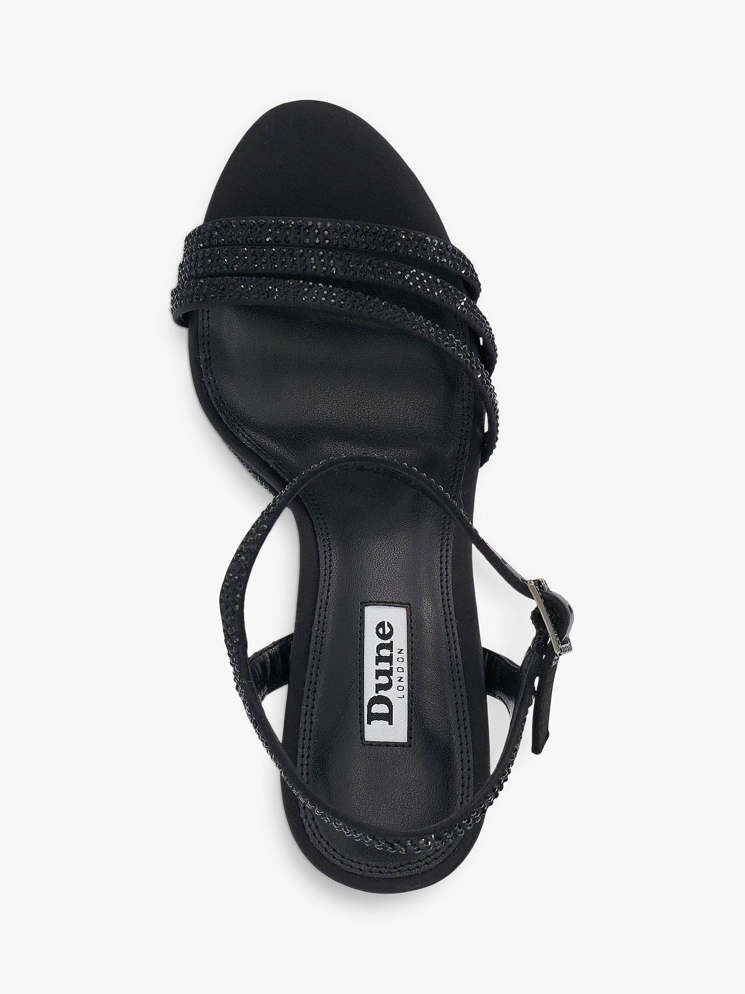 Product image 2 of 4, which shows Dune London Mulberrie Diamante Embellished Platform Sandals, Black, EU36