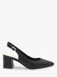 Paradox London Imelda Shimmer Mid Heel Block Heel, Black