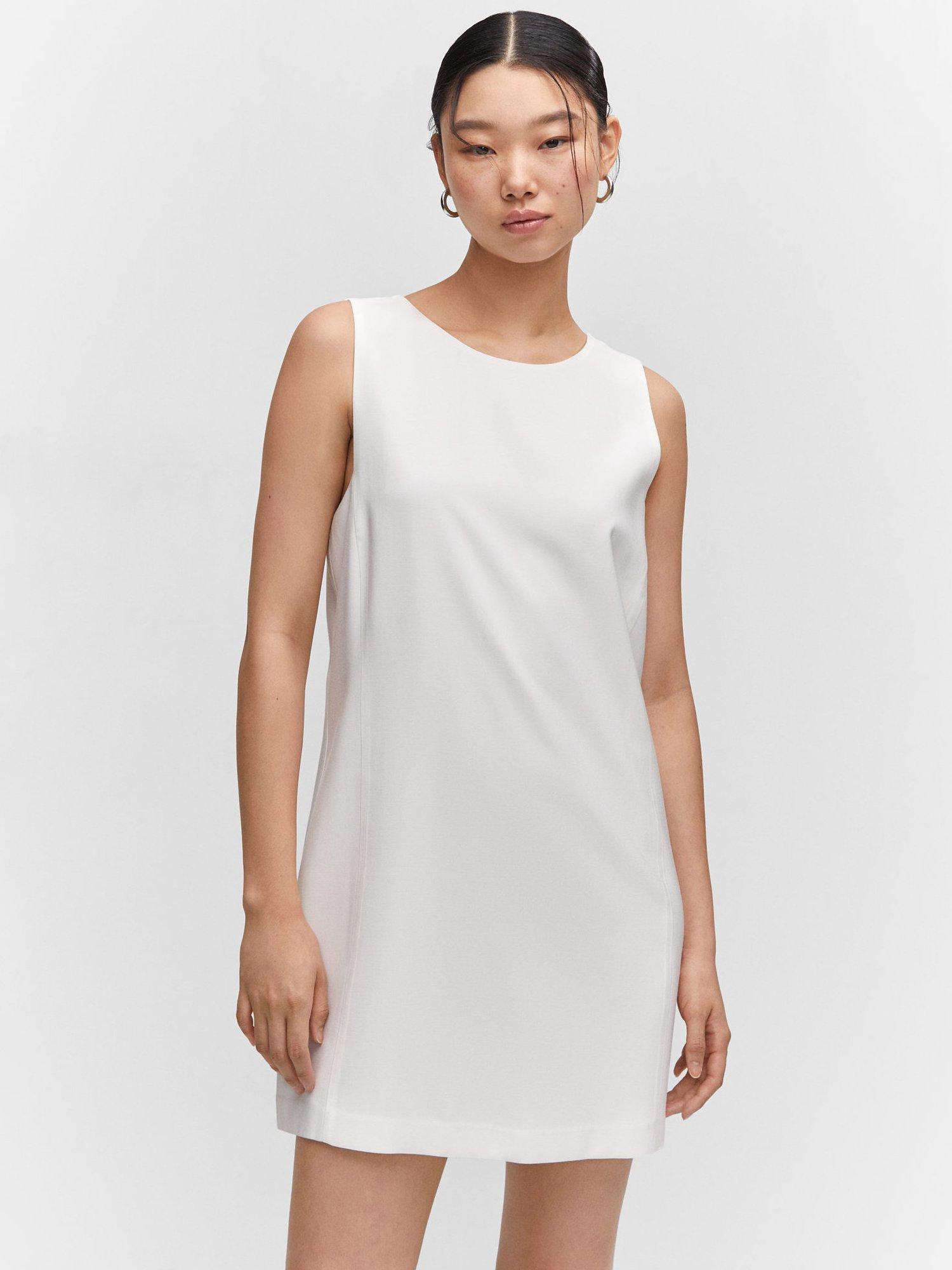 Mango Tika Mini Dress, Natural White