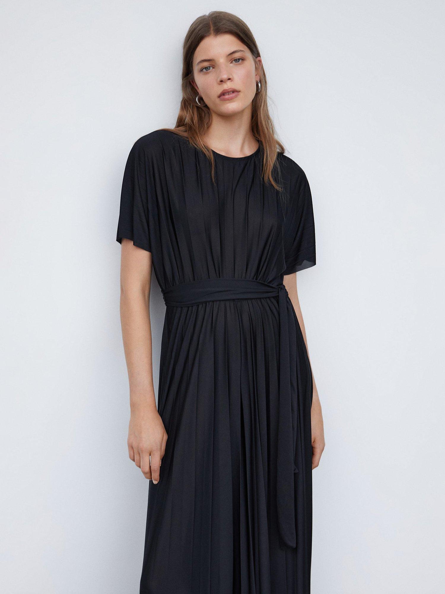 Mango Gio Wide Leg Jumpsuit, Black