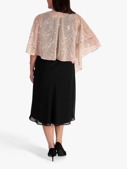 Chesca Sequin Detail Chiffon Shawl, Cream - view 2, Cream