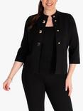 chesca Short 3/4 Sleeve Jacket, Black