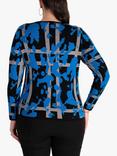 chesca Abstract Print Top, Black/Cobalt