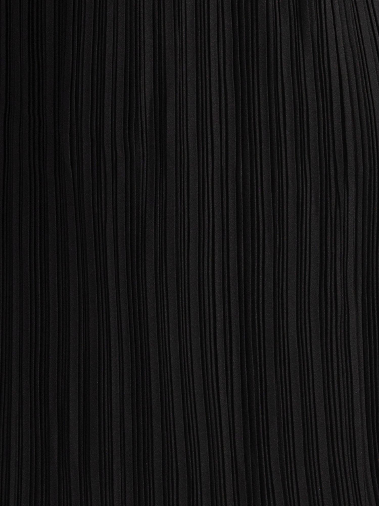 Product image 7 of 7, which shows chesca Crepe Plissé Pleated Palazzo Trouser, Black, 20-22