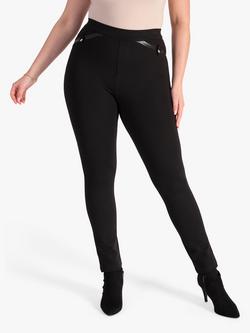 chesca Ponte Roma Pull On Trouser, Black, Black