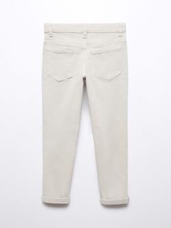 Mango Kids' Peru Straight Trousers - view 2, Light Pastel Grey