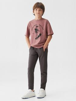 Mango Kids' Francia Drawstring Joggers - view 2, Charcoal