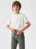 Mango Kids' Francia Drawstring Joggers, Green