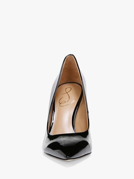 Sam Edelman Hazel Leather Pointed Toe Stiletto Shoes, Black - view 2, Black