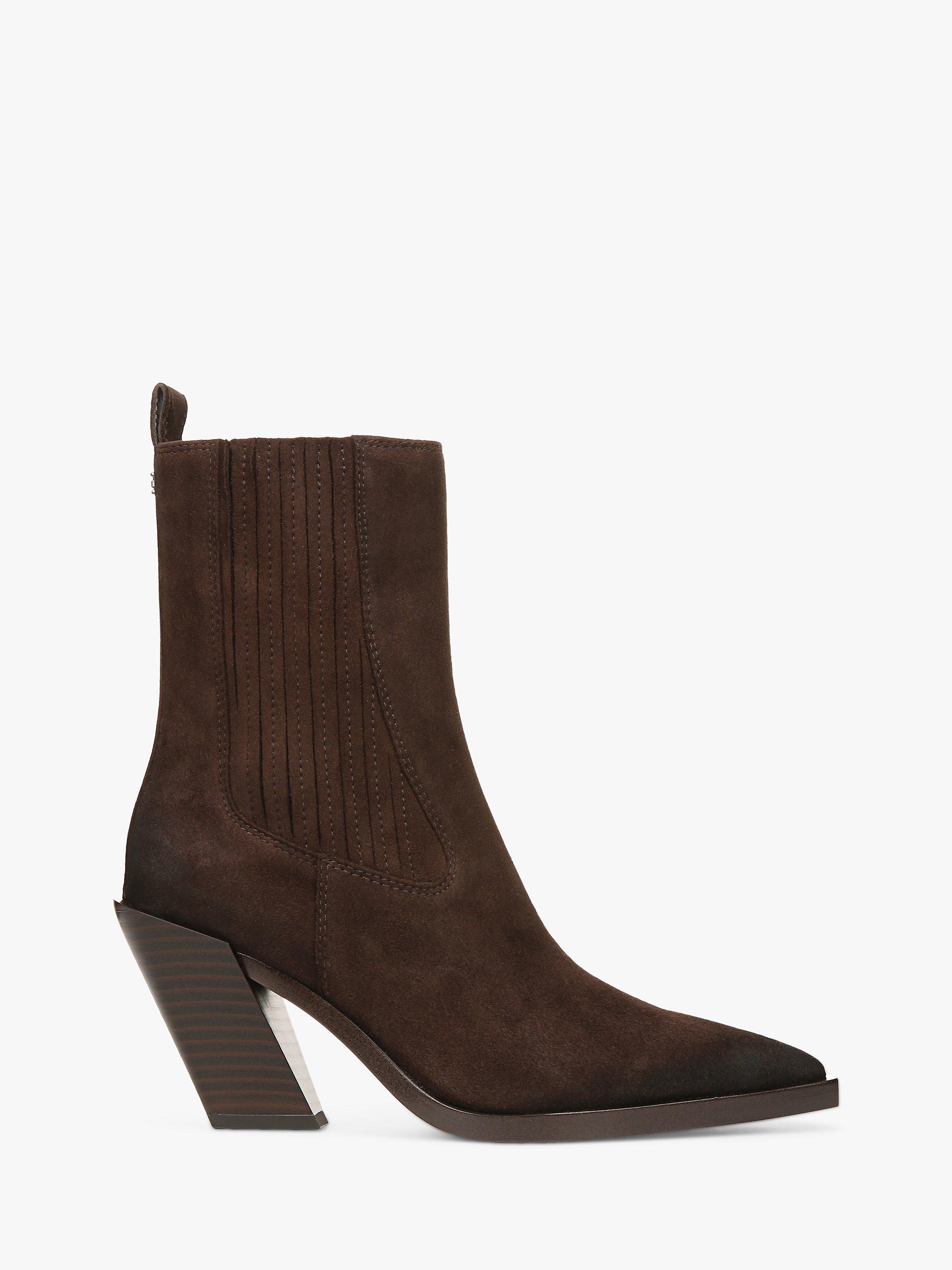 Product image 1 of 6, which shows Sam Edelman Mandey Ankle Boots, Chocolate, 3