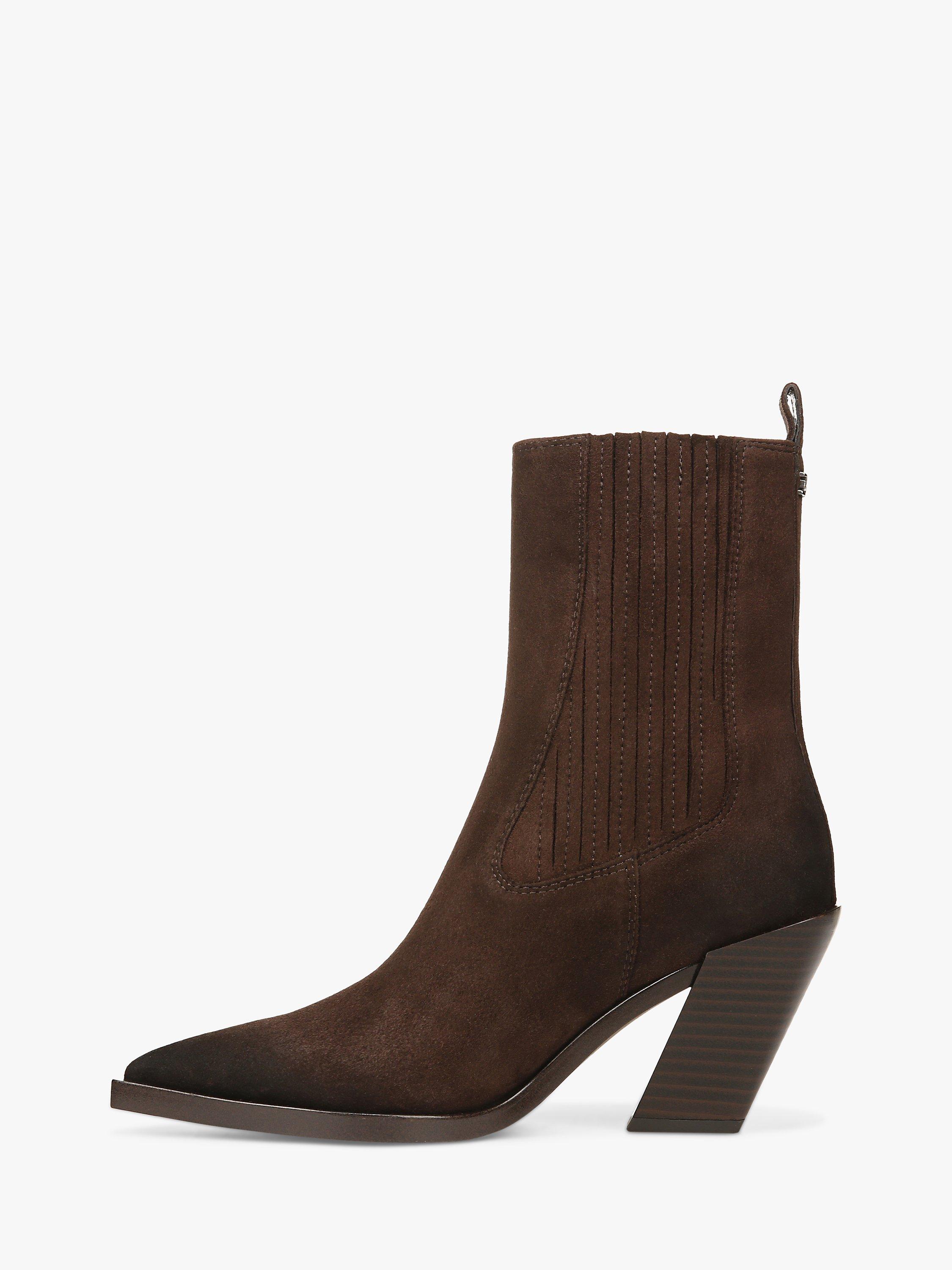 Product image 3 of 6, which shows Sam Edelman Mandey Ankle Boots, Chocolate, 3