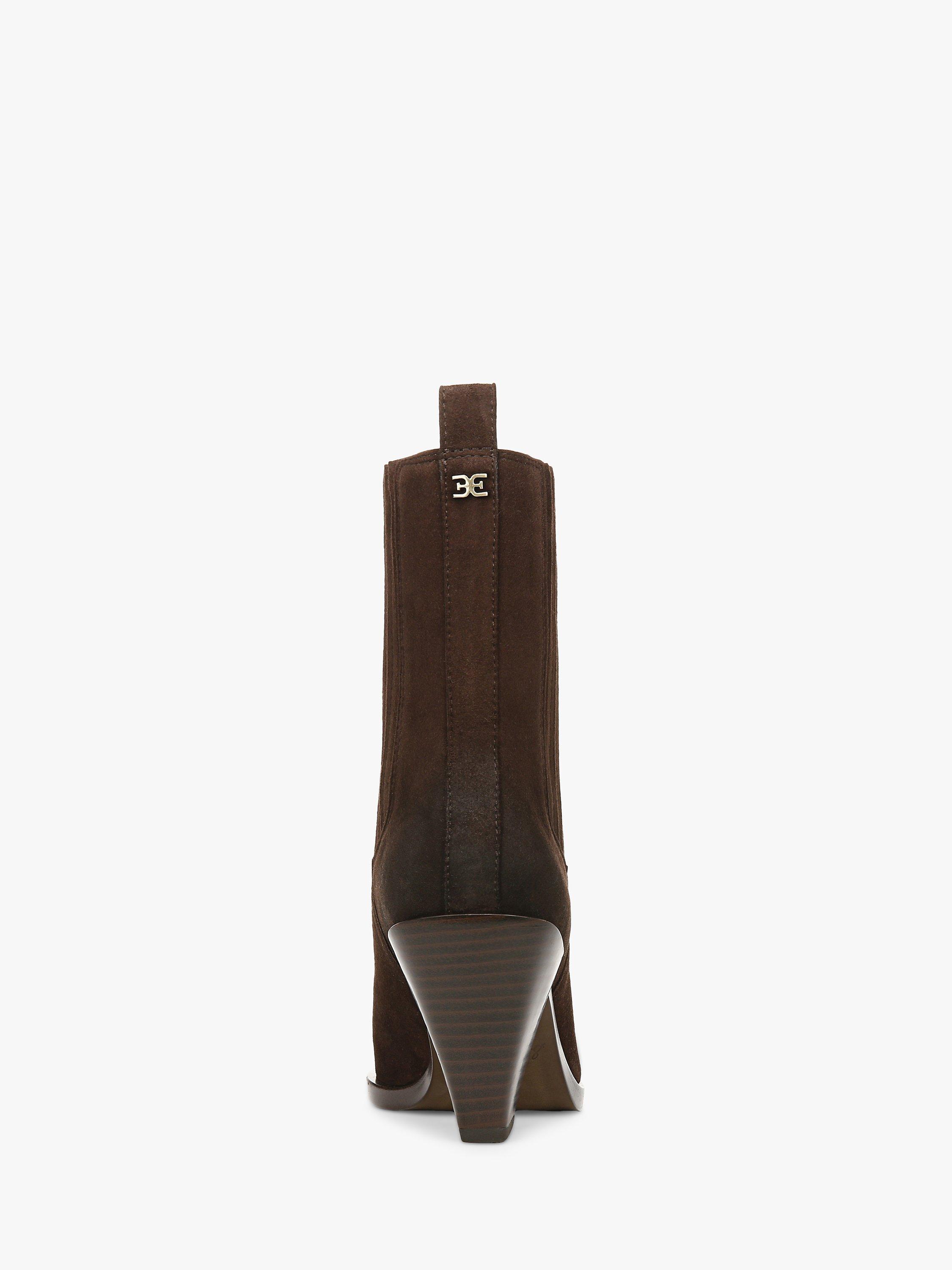 Product image 4 of 6, which shows Sam Edelman Mandey Ankle Boots, Chocolate, 3