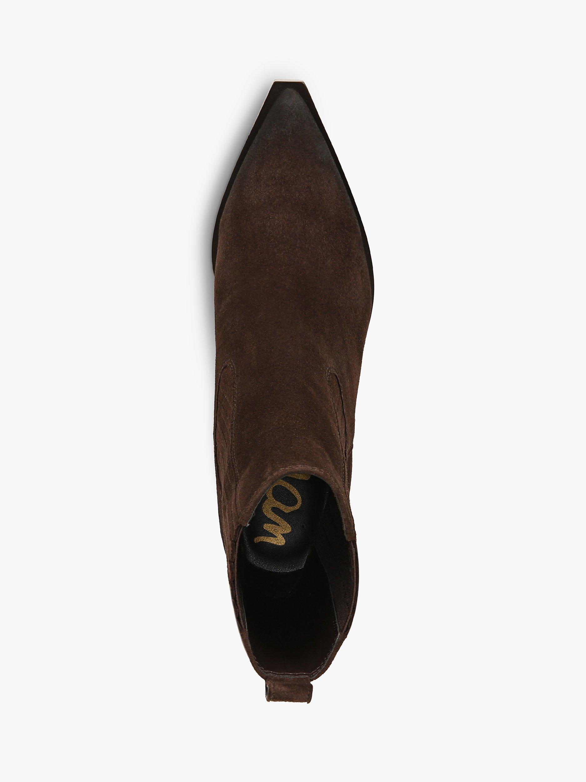 Product image 5 of 6, which shows Sam Edelman Mandey Ankle Boots, Chocolate, 3