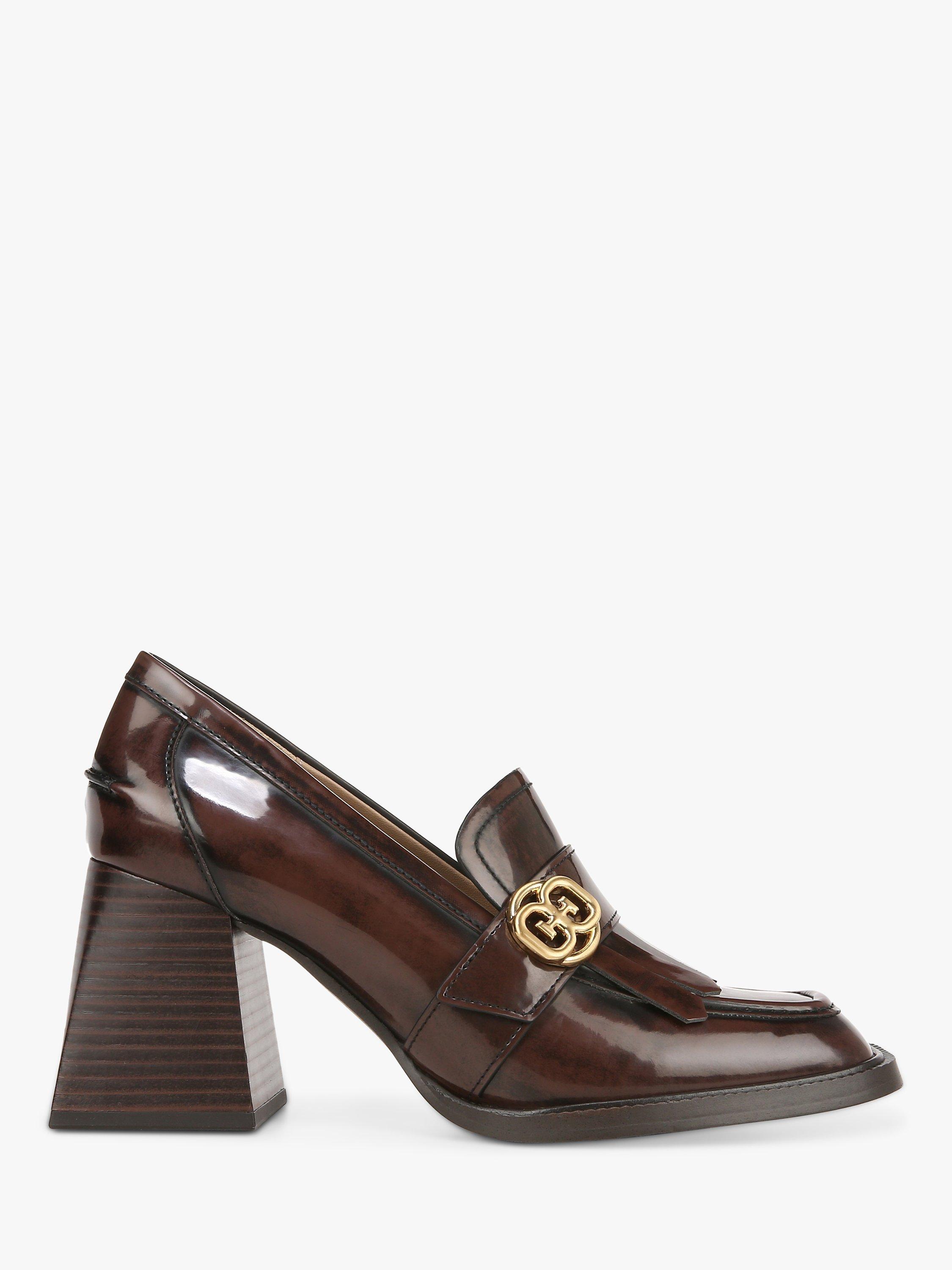 Product image 1 of 6, which shows Sam Edelman Quinly Heeled Loafers, Chestnut, 6