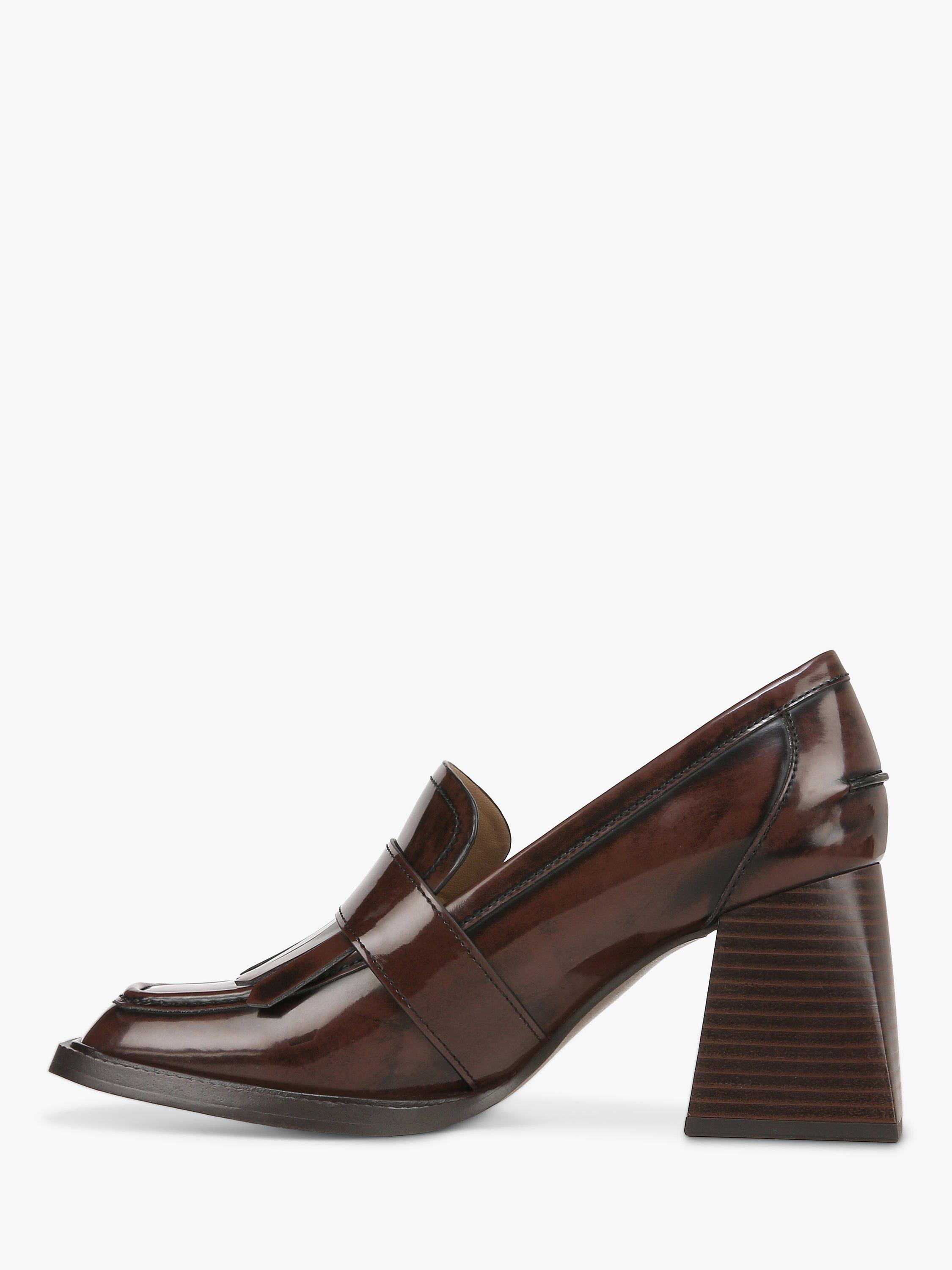 Product image 3 of 6, which shows Sam Edelman Quinly Heeled Loafers, Chestnut, 6
