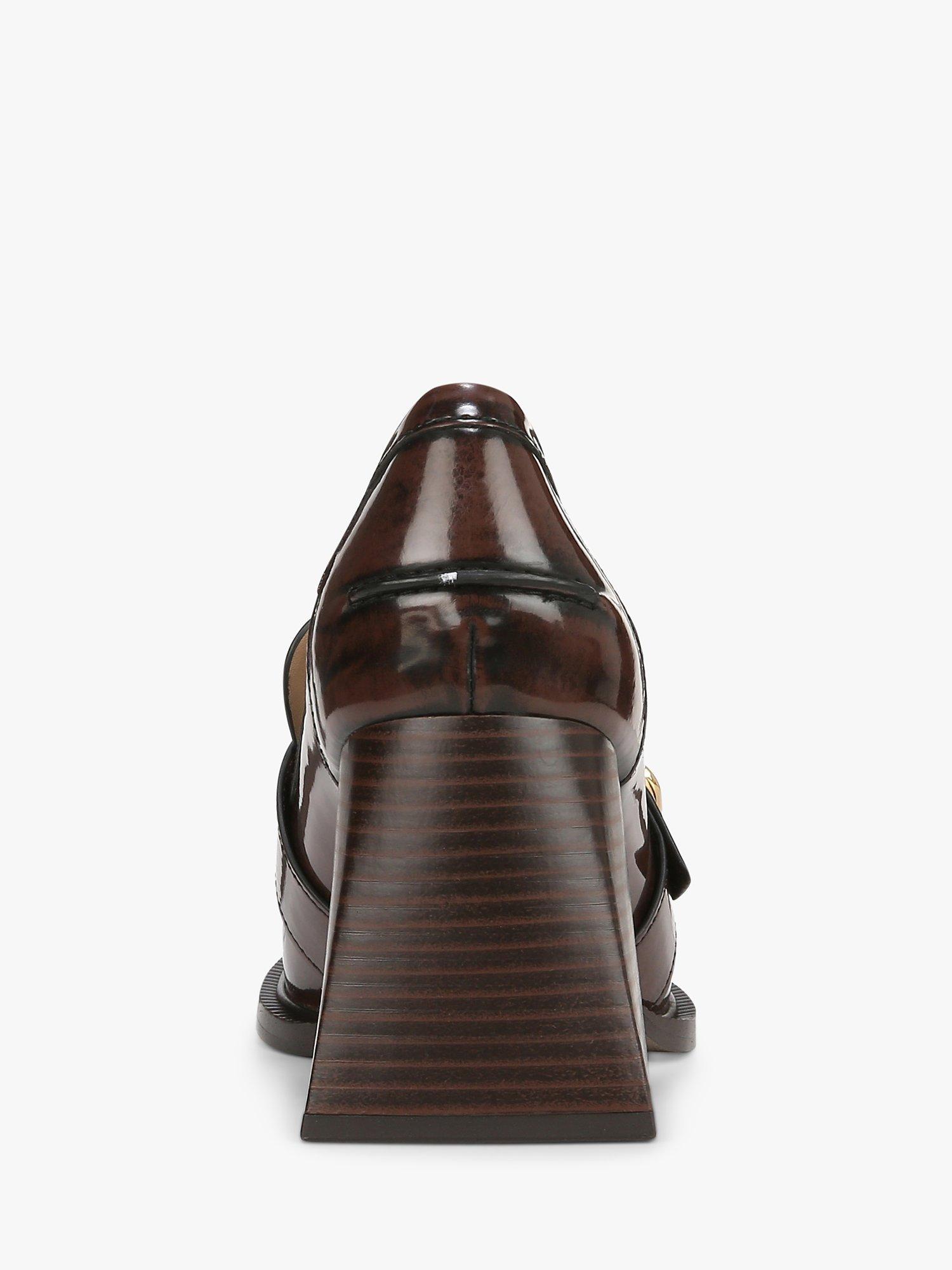 Product image 4 of 6, which shows Sam Edelman Quinly Heeled Loafers, Chestnut, 6