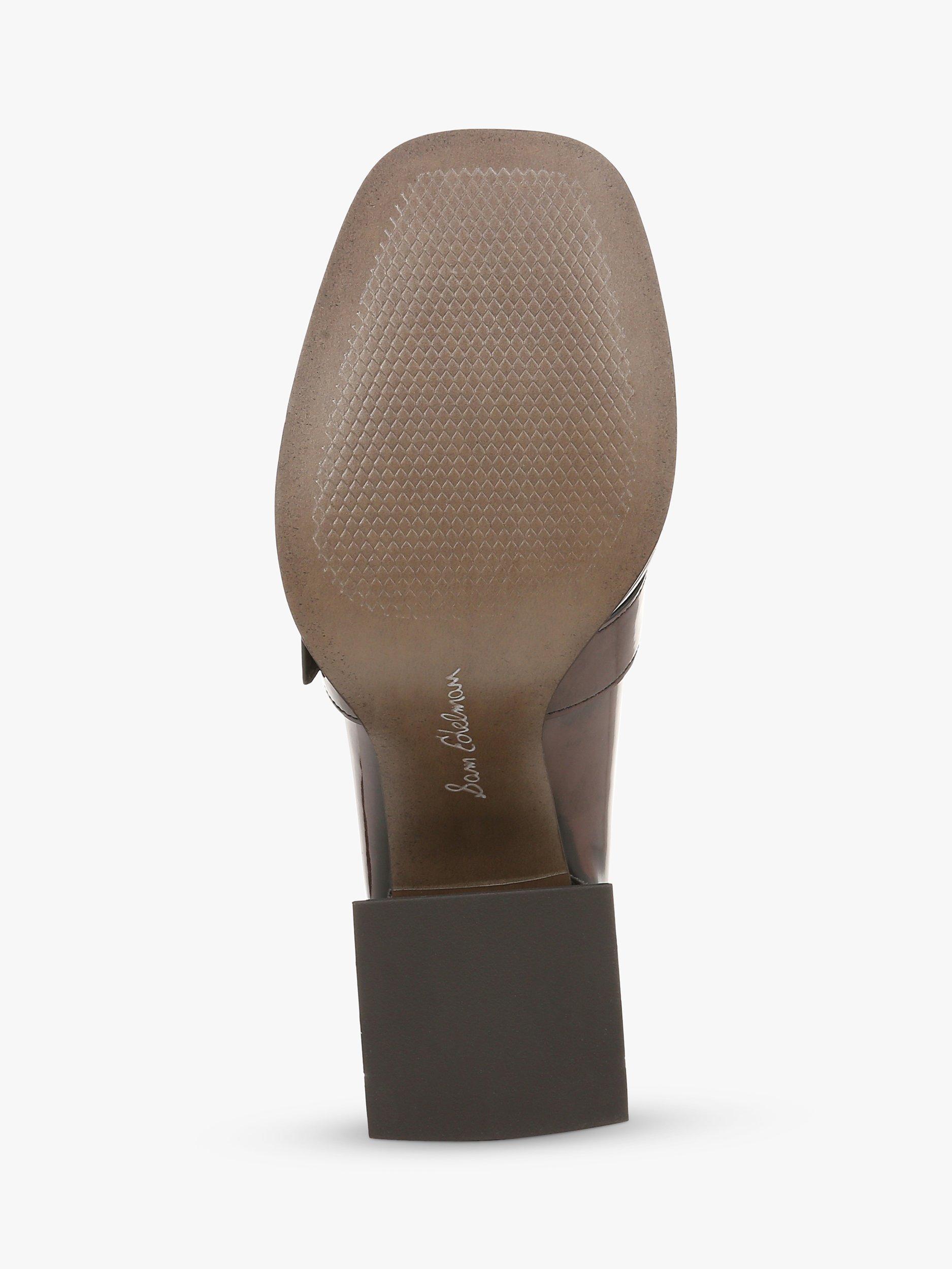 Product image 6 of 6, which shows Sam Edelman Quinly Heeled Loafers, Chestnut, 6