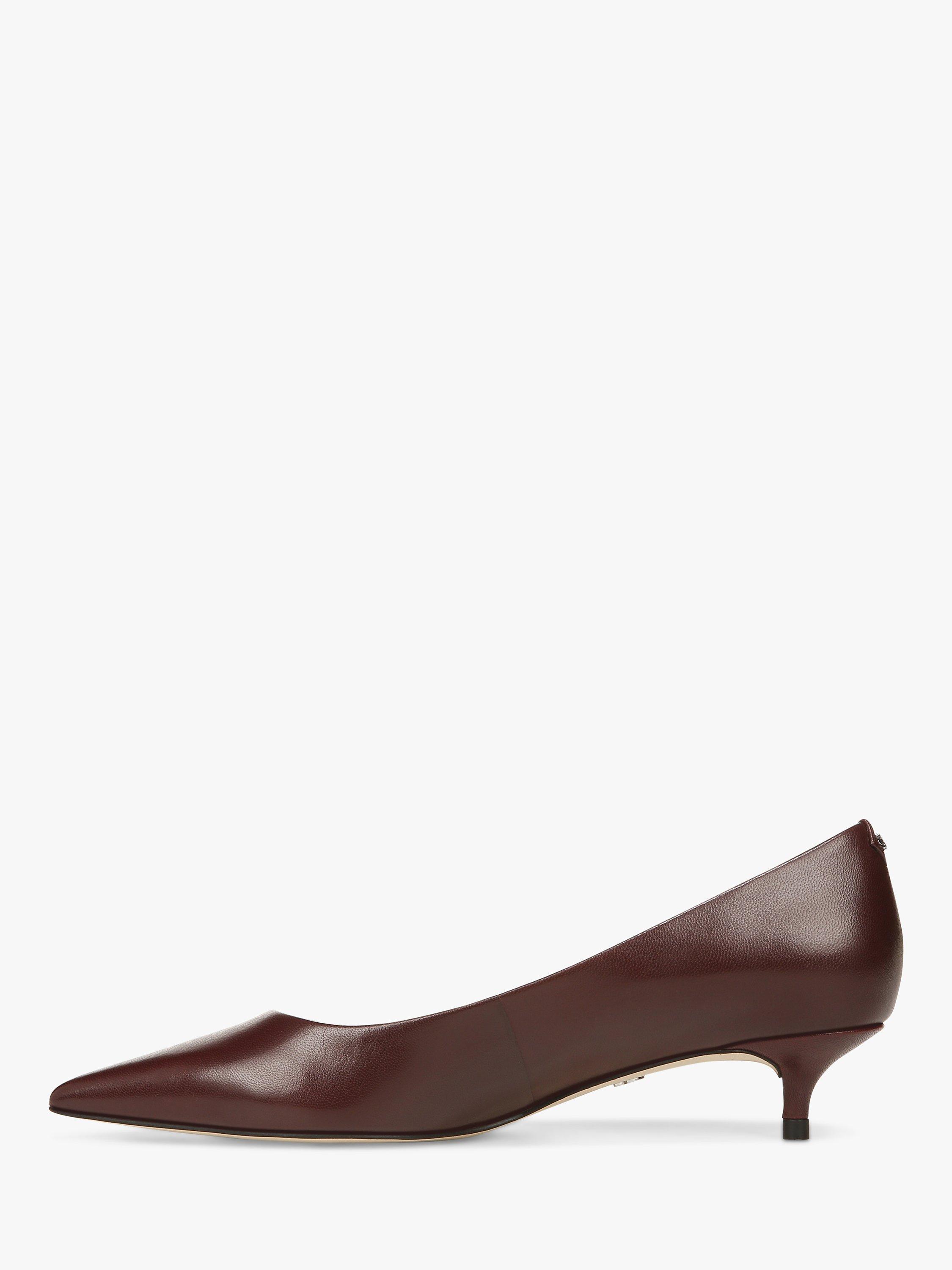 Product image 3 of 6, which shows Sam Edelman Franci Kitten Heel Court Shoes, Burgundy, 3