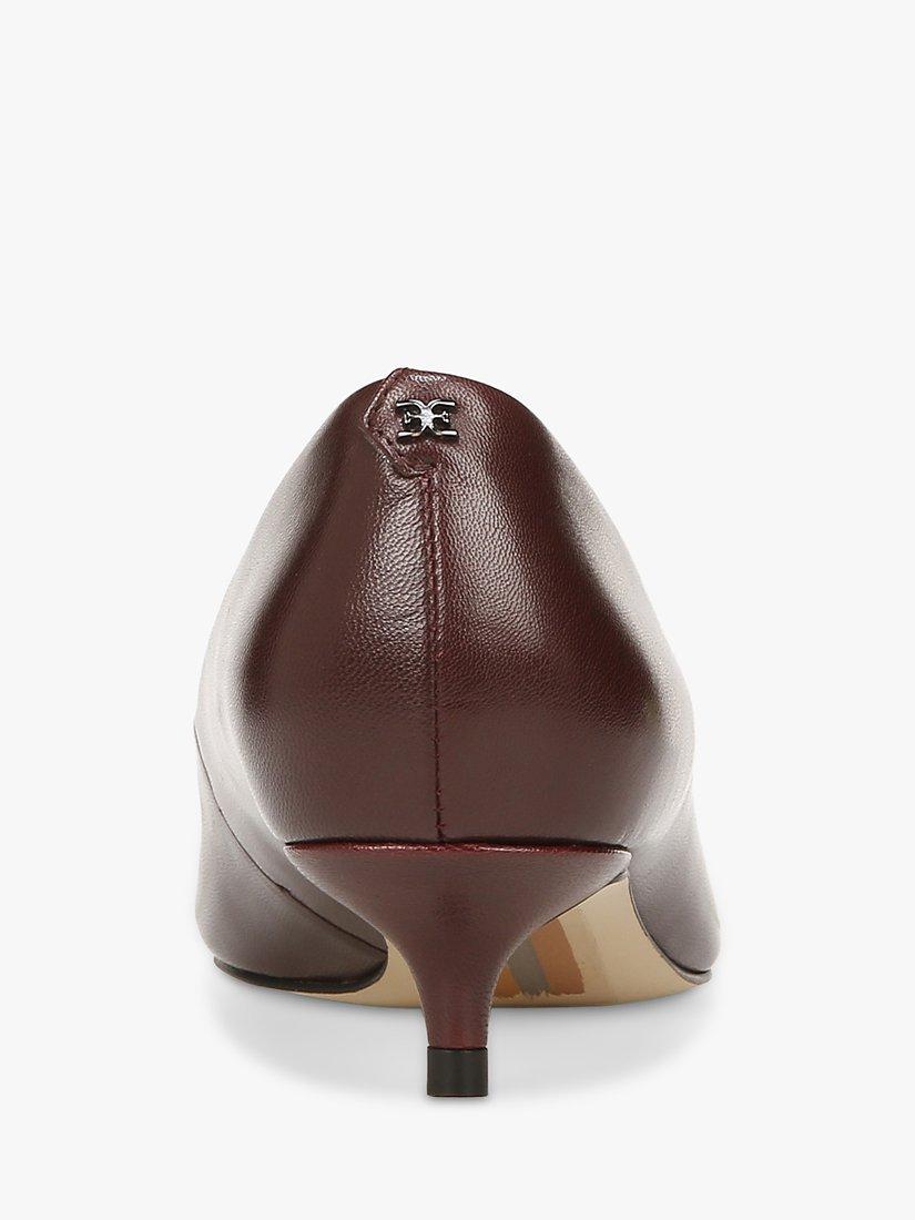 Product image 4 of 6, which shows Sam Edelman Franci Kitten Heel Court Shoes, Burgundy, 3