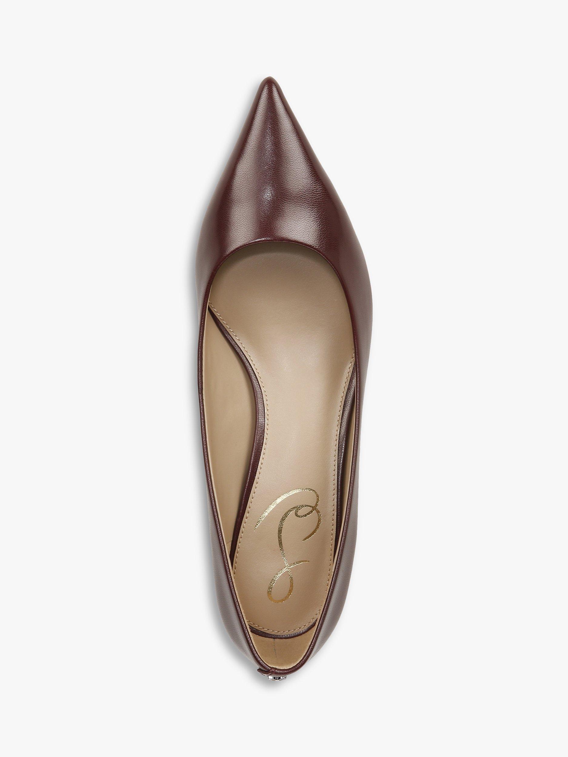 Product image 5 of 6, which shows Sam Edelman Franci Kitten Heel Court Shoes, Burgundy, 3