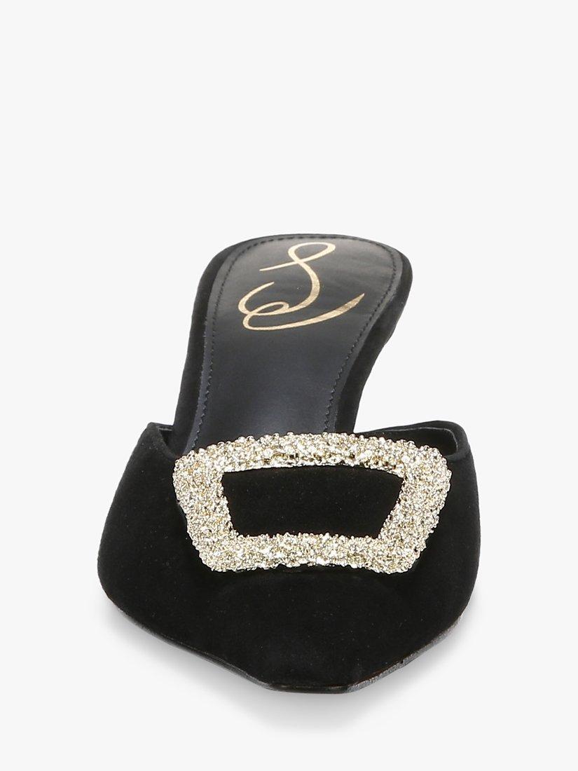 Product image 2 of 6, which shows Sam Edelman Brit Kitten Heel Mules, Black, 3