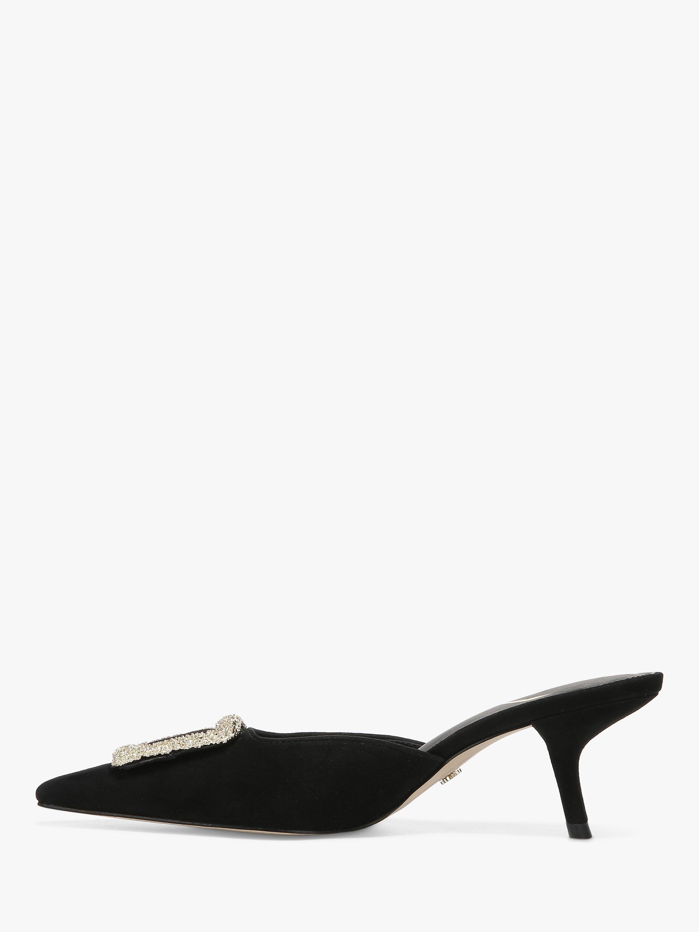 Product image 3 of 6, which shows Sam Edelman Brit Kitten Heel Mules, Black, 3