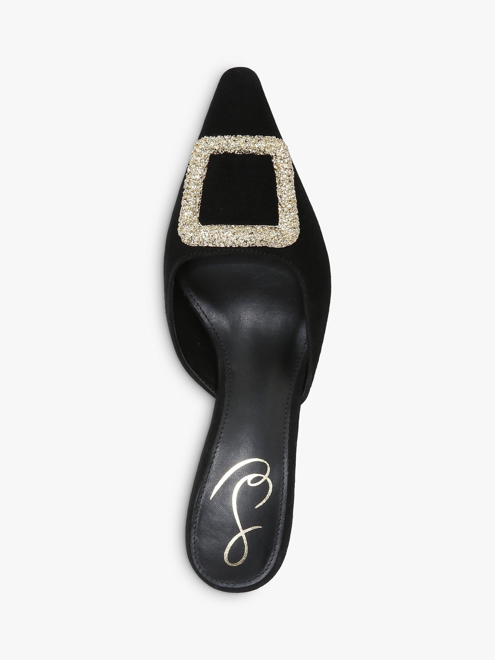 Product image 5 of 6, which shows Sam Edelman Brit Kitten Heel Mules, Black, 3