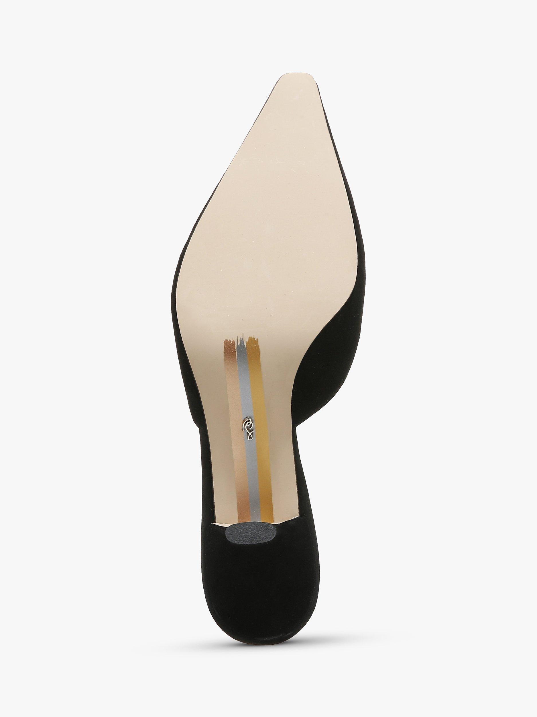 Product image 6 of 6, which shows Sam Edelman Brit Kitten Heel Mules, Black, 3