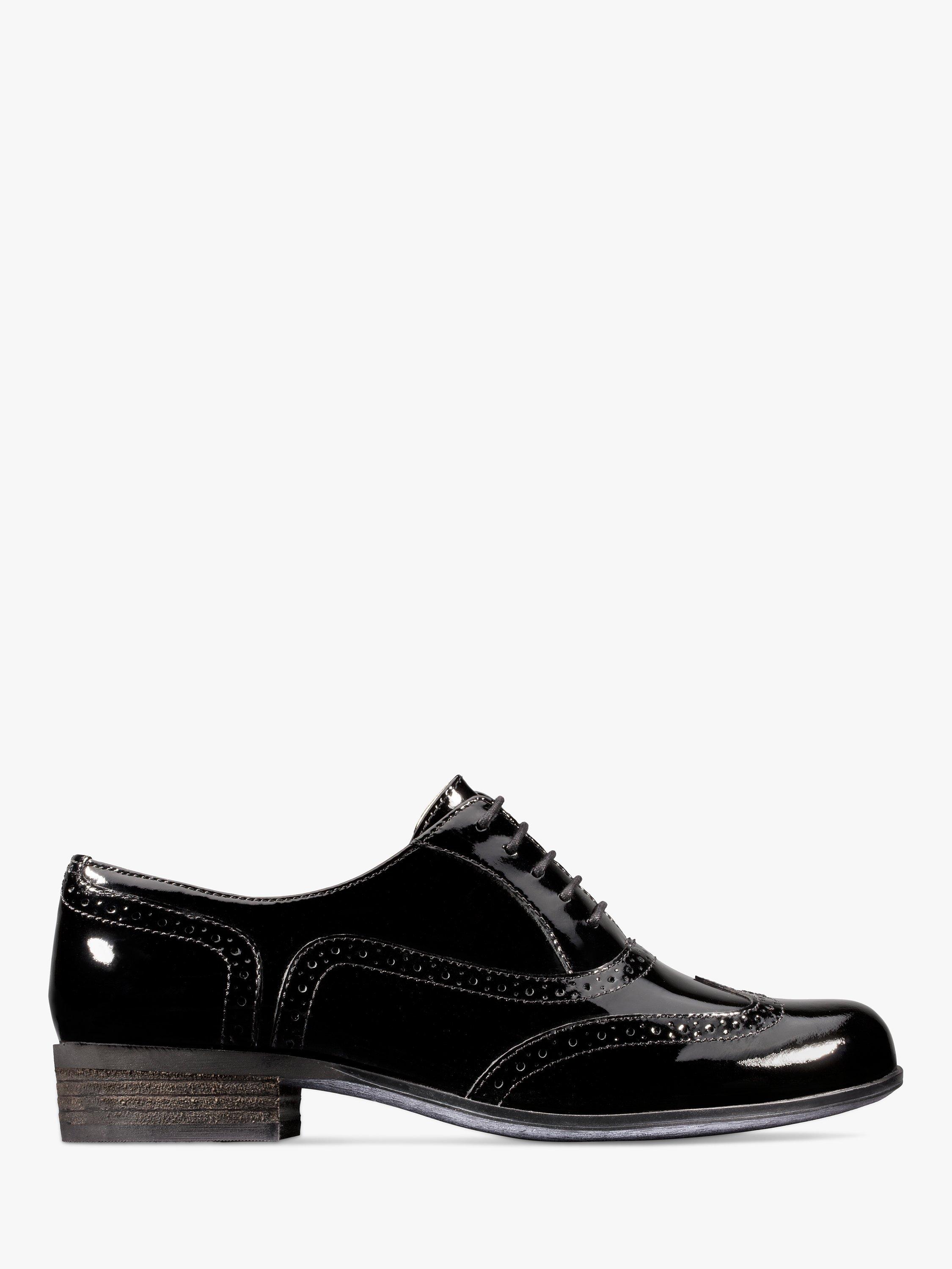 Clarks Hamble Oak Patent Leather Brogues, Black
