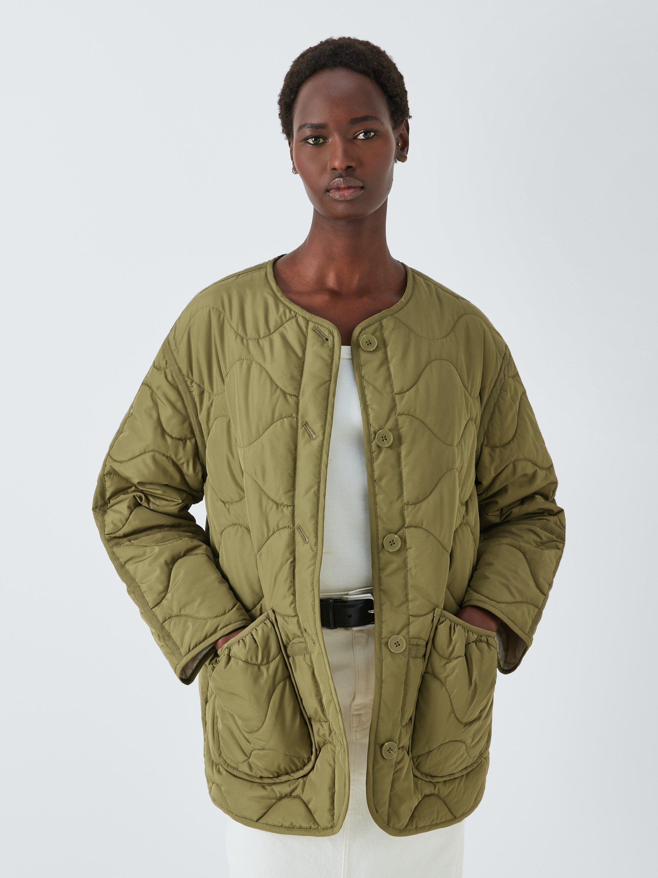 John Lewis Quilted Liner Jacket, Light Khaki