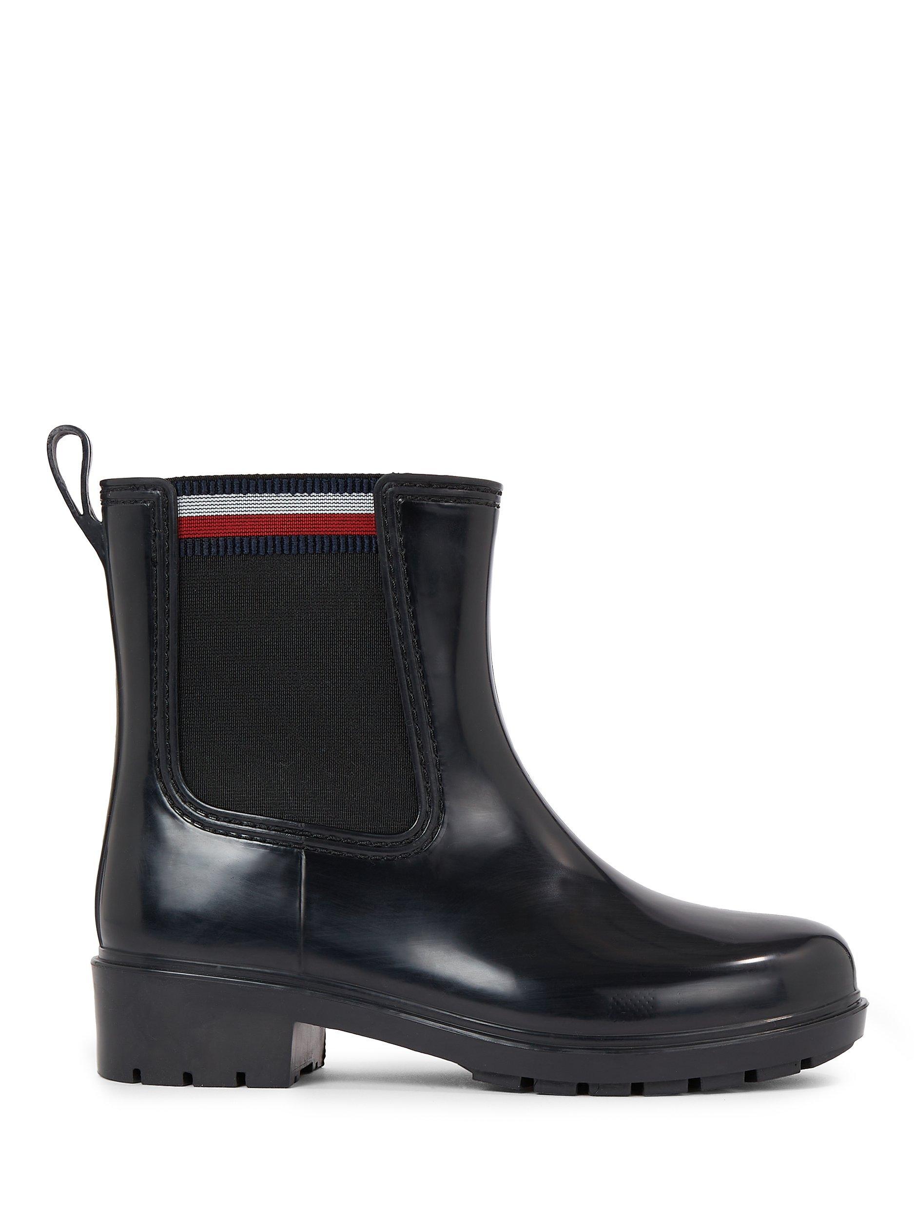 Tommy Hilfiger Waterproof Ankle Rainboots, Black