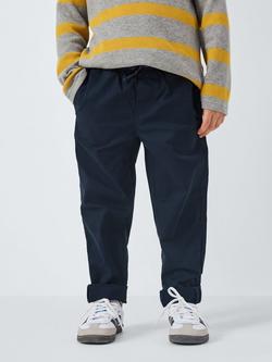 John Lewis Kids' Straight Fit Turn Up Chino Trousers, Navy